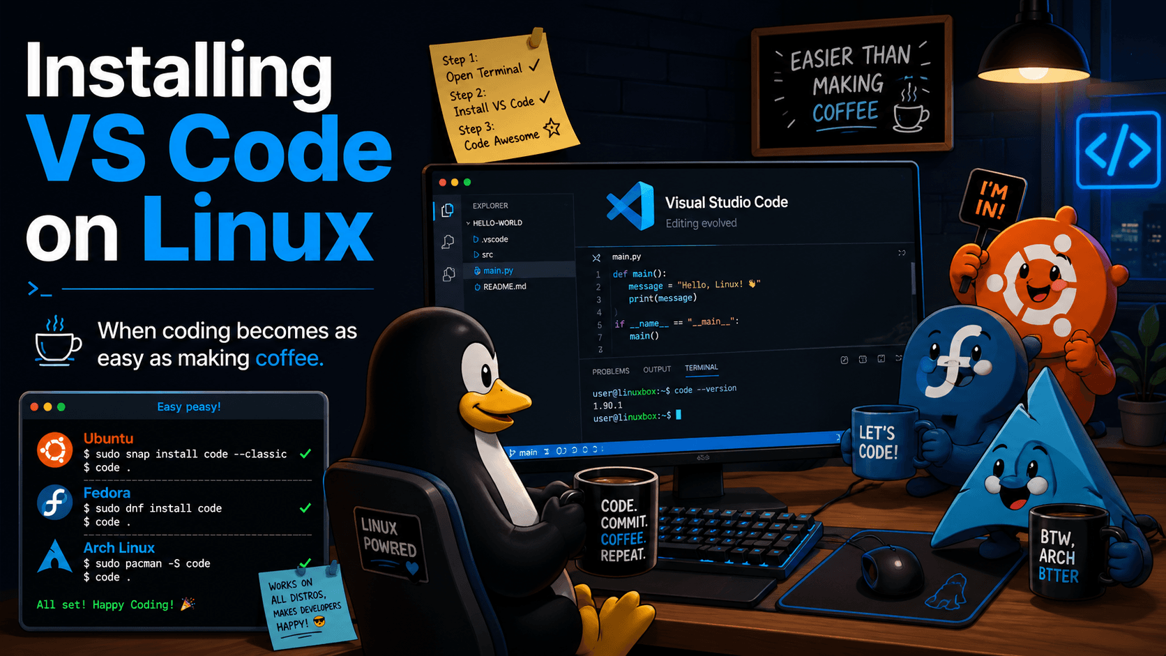 Installing VS Code on Linux: When Coding Becomes Almost Suspiciously Easy